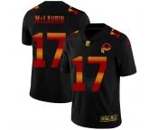 Washington Redskins #17 Terry McLaurin Men's Black Nike Red Orange Stripe Vapor Limited NFL Jersey