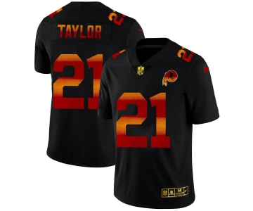 Washington Redskins #21 Sean Taylor Men's Black Nike Red Orange Stripe Vapor Limited NFL Jersey