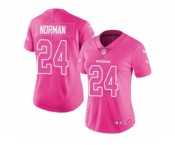 Women Nike Washington Redskins #24 Josh Norman Limited Pink Rush Fashion NFL Jersey