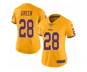 Women Nike Washington Redskins #28 Darrell Green Limited Gold Rush Vapor Untouchable NFL Jersey