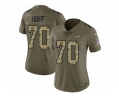 Women Nike Washington Redskins #70 Sam Huff Limited Olive Camo 2017 Salute to Service NFL Jersey