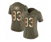 Women Nike Washington Redskins #83 Brian Quick Limited Olive Gold 2017 Salute to Service NFL Jersey
