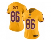 Women Nike Washington Redskins #86 Jordan Reed Limited Gold Rush Vapor Untouchable NFL Jersey