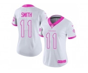 Womens Nike Washington Redskins #11 Alex Smith WhitePink Stitched NFL Limited Rush Fashion Jersey