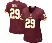 Women's Nike Washington Redskins #29 Derrius Guice Game Burgundy Red Team Color NFL Jersey