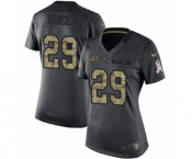 Women's Nike Washington Redskins #29 Derrius Guice Limited Black 2016 Salute to Service NFL Jersey