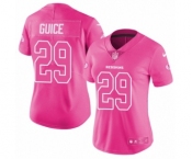Women's Nike Washington Redskins #29 Derrius Guice Limited Pink Rush Fashion NFL Jersey