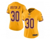 Women's Nike Washington Redskins #30 David Bruton Jr. Limited Gold Rush NFL Jersey