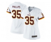 Women's Nike Washington Redskins #35 Dashaun Phillips Limited White NFL Jersey