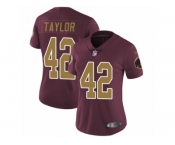 Women's Nike Washington Redskins #42 Charley Taylor Vapor Untouchable Limited Burgundy Red Gold Number Alternate 80TH Anniversary NFL Jersey Women's Nike Washington Redskins #42 Charley Taylor Vapor Untouchable Limited Burgundy Red Gold Number Alternate 80TH Anniversary NFL Jersey