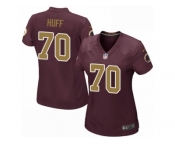 Women's Nike Washington Redskins #70 Sam Huff Game Burgundy Red Gold Number Alternate 80TH Anniversary NFL Jersey Women's Nike Washington Redskins #70 Sam Huff Game Burgundy Red Gold Number Alternate 80TH Anniversary NFL Jersey