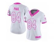 Women's Nike Washington Redskins #84 Niles Paul Limited White Pink Rush Fashion NFL Jersey Women's Nike Washington Redskins #84 Niles Paul Limited White Pink Rush Fashion NFL Jersey