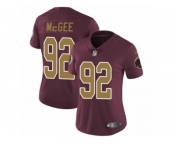Women's Nike Washington Redskins #92 Stacy McGee Vapor Untouchable Limited Burgundy Red Gold Number Alternate 80TH Anniversary NFL Jersey