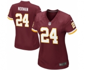 Women's Washington Redskins #24 Josh Norman Burgundy Home Game Jersey