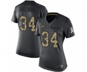 Women's Washington Redskins #34 Wendell Smallwood Limited Black 2016 Salute to Service Football Jersey
