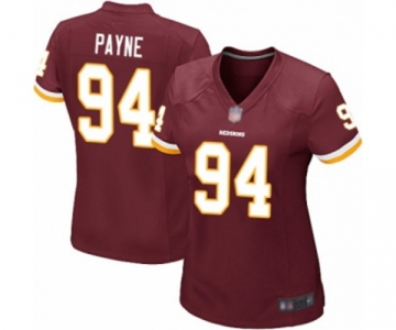 Women's Washington Redskins #94 Da'Ron Payne Game Burgundy Red Team Color Football Jersey