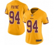Women's Washington Redskins #94 Da'Ron Payne Limited Gold Rush Vapor Untouchable Football Jersey