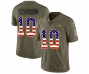 Youth Nike Washington Redskins #10 Paul Richardson Limited Olive USA Flag 2017 Salute to Service NFL Jersey