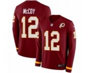 Youth Nike Washington Redskins #12 Colt McCoy Limited Burgundy Therma Long Sleeve NFL Jersey