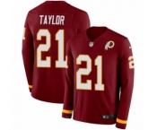 Youth Nike Washington Redskins #21 Sean Taylor Limited Burgundy Therma Long Sleeve NFL Jersey
