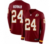 Youth Nike Washington Redskins #24 Josh Norman Limited Burgundy Therma Long Sleeve NFL Jersey