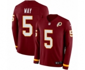 Youth Nike Washington Redskins #5 Tress Way Limited Burgundy Therma Long Sleeve NFL Jersey