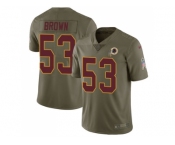 Youth Nike Washington Redskins #53 Zach Brown Olive Stitched NFL Limited 2017 Salute to Service Jersey