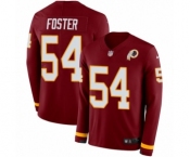 Youth Nike Washington Redskins #54 Mason Foster Limited Burgundy Therma Long Sleeve NFL Jersey