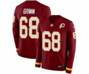 Youth Nike Washington Redskins #68 Russ Grimm Limited Burgundy Therma Long Sleeve NFL Jersey