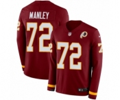 Youth Nike Washington Redskins #72 Dexter Manley Limited Burgundy Therma Long Sleeve NFL Jersey