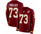 Youth Nike Washington Redskins #73 Chase Roullier Limited Burgundy Therma Long Sleeve NFL Jersey
