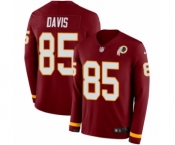 Youth Nike Washington Redskins #85 Vernon Davis Limited Burgundy Therma Long Sleeve NFL Jersey