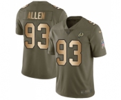 Youth Nike Washington Redskins #93 Jonathan Allen Limited Olive Gold 2017 Salute to Service NFL Jersey
