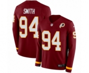 Youth Nike Washington Redskins #94 Preston Smith Limited Burgundy Therma Long Sleeve NFL Jersey
