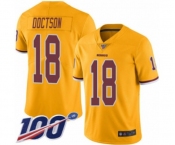 Youth Washington Redskins #18 Josh Doctson Limited Gold Rush Vapor Untouchable 100th Season Football Jersey