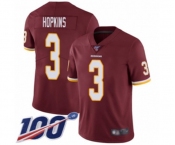 Youth Washington Redskins #3 Dustin Hopkins Burgundy Red Team Color Vapor Untouchable Limited Player 100th Season Football Jersey