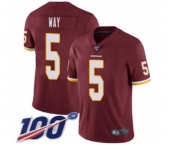 Youth Washington Redskins #5 Tress Way Burgundy Red Team Color Vapor Untouchable Limited Player 100th Season Football Jersey