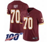 Youth Washington Redskins #70 Sam Huff Burgundy Red Team Color Vapor Untouchable Limited Player 100th Season Football Jersey