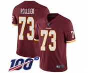 Youth Washington Redskins #73 Chase Roullier Burgundy Red Team Color Vapor Untouchable Limited Player 100th Season Football Jersey
