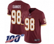 Youth Washington Redskins #98 Matt Ioannidis Burgundy Red Team Color Vapor Untouchable Limited Player 100th Season Football Jersey