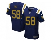 Men's Nike New York Jets #58 Darron Lee Elite Navy Blue Alternate NFL Jersey