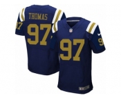 Men's Nike New York Jets #97 Lawrence Thomas Elite Navy Blue Alternate NFL Jersey