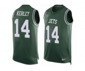 Men Nike New York Jets #14 Jeremy Kerley Limited Green Player Name & Number Tank Top NFL Jersey