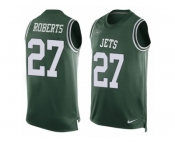 Men Nike New York Jets #27 Darryl Roberts Limited Green Player Name & Number Tank Top NFL Jersey