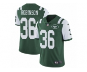 Men Nike New York Jets #36 Rashard Robinson Green Team Color Vapor Untouchable Limited Player NFL Jersey