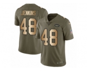 Men Nike New York Jets #48 Jordan Jenkins Limited Oliv Gold 2017 Salute to Service NFL Jersey Men Nike New York Jets #48 Jordan Jenkins Limited Oliv Gold 2017 Salute to Service NFL Jersey