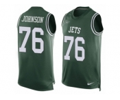 Men Nike New York Jets #76 Wesley Johnson Limited Green Player Name & Number Tank Top NFL Jersey Men Nike New York Jets #76 Wesley Johnson Limited Green Player Name & Number Tank Top NFL Jersey