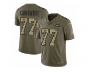 Men Nike New York Jets #77 James Carpenter Limited Olive Camo 2017 Salute to Service NFL Jersey Men Nike New York Jets #77 James Carpenter Limited Olive Camo 2017 Salute to Service NFL Jersey