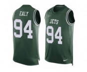 Men Nike New York Jets #94 Kony Ealy Limited Green Player Name & Number Tank Top NFL Jersey