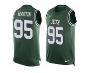 Men Nike New York Jets #95 Josh Martin Limited Green Player Name & Number Tank Top NFL Jersey